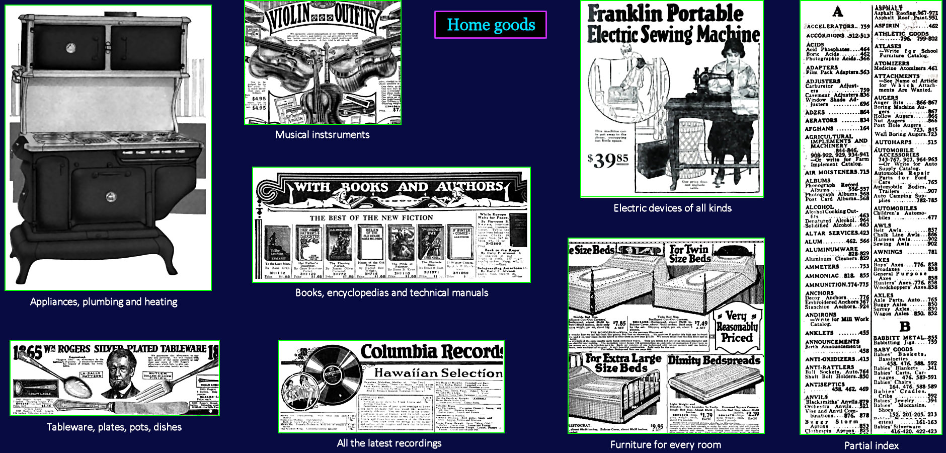 Sears home goods, 1920s